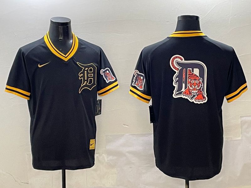 Men Detroit Tigers Blank Black Gold Game 2025 Nike MLB Jersey style 3